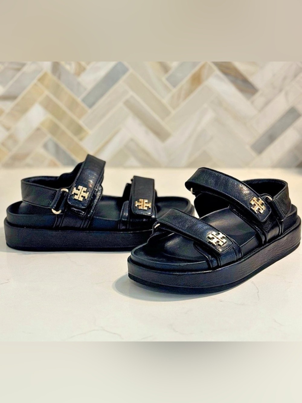 Tory Burch Kira Sport Sandal Black Platform Sandals